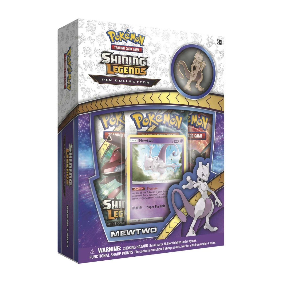 Mewtwo Pin Collection from Shining Legends Pokémon card set